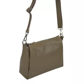    Maxmoda Cara malá dámska taupe kožená kabelka, taška cez rameno 27 × 17,5 cm