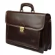  Maxmoda Talianska dvojkomorová tmavohnedá pánska kožená aktovka 39 × 29 cm