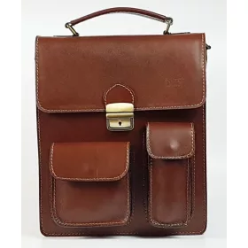    Pánska bočná taška z talianskej hovädzej kože Maxmoda 24,5 x 33,5 cm.