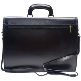    Maxmoda Talianska trojkomorová dvojvrecková pánska kožená aktovka 40 x 29 cm.
