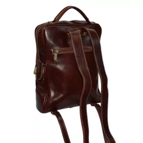  Tmavohnedý dámsky kožený ruksak Maxmoda Aletta