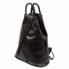  Čierny dámsky kožený ruksak Maxmoda Koko