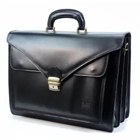    Maxmoda Giorgio trojkomorová pánska talianska kožená aktovka do V 40 x 29 cm.