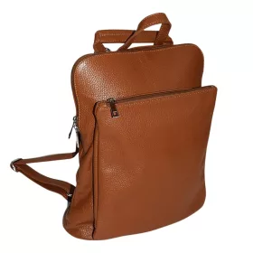    Maxmoda Maria koňakovo hnedý dámsky kožený ruksak 35 × 30 cm