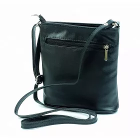    Dámska kožená taška cez rameno v talianskej čiernej farbe Maxmoda Ria