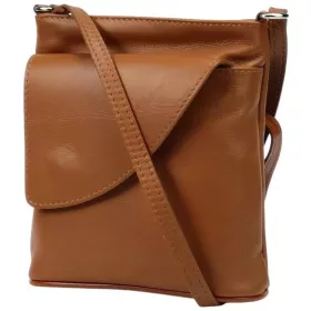    Maxmoda Nilla Talianska dámska koňaková kožená taška cez rameno, bočná taška