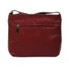  Maxmoda Lina Talianska dámska kožená taška cez rameno s červenou potlačou