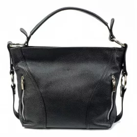    Maxmoda Candice Talianska dámska čierna kabelka 30 × 25 cm