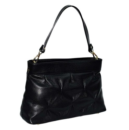  Maxmoda Azura Talianska dámska čierna kožená taška cez rameno, kabelka