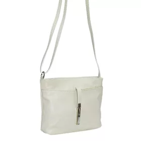    Maxmoda Bellini malá, béžová, dámska kožená taška cez rameno 20 x 17 cm