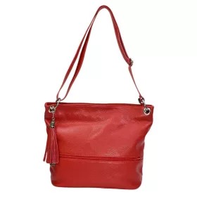    Maxmoda Nilla Talianska dámska červená kožená taška cez rameno, bočná taška