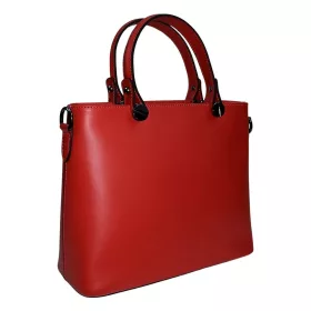    Maxmoda Mea Talianska červená dámska kožená kabelka s popruhom cez rameno