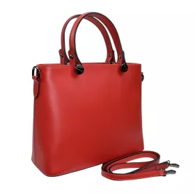    Maxmoda Mea Talianska červená dámska kožená kabelka s popruhom cez rameno