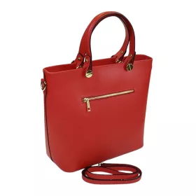    Maxmoda Agata Talianska červená dámska kožená kabelka s popruhom cez rameno