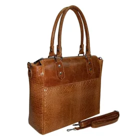    Maxmoda Bona koňak tkaný vzor Talianska kožená dámska kabelka, taška cez rameno