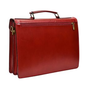    Maxmoda Antonia červená Talianska dámska kožená aktovka 35 x 26 cm.