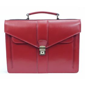    Maxmoda V veko červená talianska kožená dámska aktovka 35 x 26 cm.