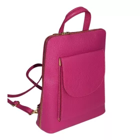  Dámsky kožený ruksak Maxmoda Cira magenta