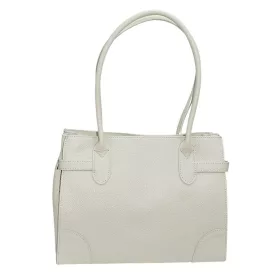    Maxmoda Alcina Talianska dámska béžová kožená taška cez rameno 35×28 cm