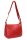  Maxmoda Aldene Talianska dámska červená kožená kabelka, taška cez rameno 30x22 cm