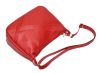  Maxmoda Aldene Talianska dámska červená kožená kabelka, taška cez rameno 30x22 cm