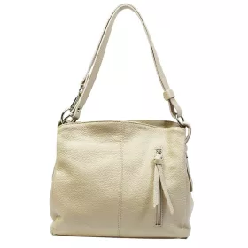    Maxmoda Gilda Talianska dámska béžová kožená taška cez rameno, bočná taška