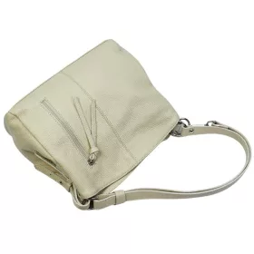    Maxmoda Gilda Talianska dámska béžová kožená taška cez rameno, bočná taška