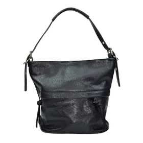    Dámska kožená taška cez rameno v talianskej čiernej farbe Maxmoda Emese