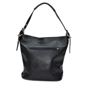    Dámska kožená taška cez rameno v talianskej čiernej farbe Maxmoda Emese