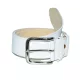  Biely dámsky kožený opasok, 115 cm