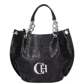    Karen Lena čierna, dámska kabelka z vláknitej kože, taška cez rameno