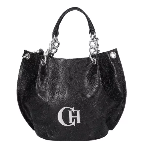  Karen Lena čierna, dámska kabelka z vláknitej kože, taška cez rameno