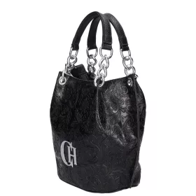    Karen Lena čierna, dámska kabelka z vláknitej kože, taška cez rameno