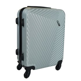    Ormi striebornej farby, tvrdostenný, kabínový kufor Wizzair, Ryanair 52 cm