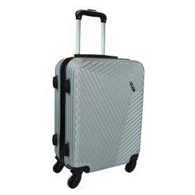    Ormi striebornej farby, tvrdostenný, kabínový kufor Wizzair, Ryanair 52 cm