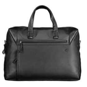    Piquadro luxusný kvalitný čierny kožený 3-komorový notebook, aktovka 15,6" 44 x 32 cm