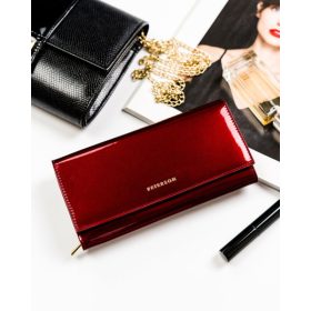    Peterson tmavočervená dámska lakovaná peňaženka s RFID ochranou 18,5×11 cm