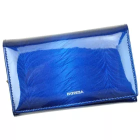    Dámska vzorovaná modrá kožená peňaženka Patrizia, RFID 15 × 9,5 cm
