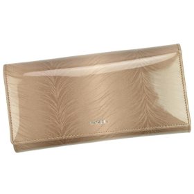    Dámska vzorovaná béžová kožená peňaženka Patrizia 19,5 × 10 cm