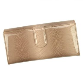    Dámska vzorovaná béžová kožená peňaženka Patrizia 19,5 × 10 cm
