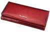  Pierre Cardin dámska lakovaná peňaženka, bordová, listový vzor, 19 × 10 cm