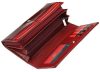  Pierre Cardin dámska lakovaná peňaženka, bordová, listový vzor, 19 × 10 cm