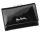  Dámska lakovaná peňaženka Pierre Cardin, čierna, listový vzor, 12,5 × 8 cm
