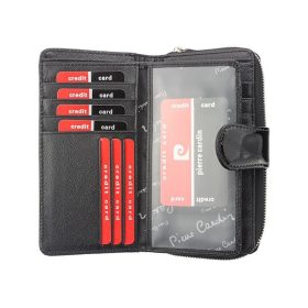    Pierre Cardin modrá dámska kožená peňaženka 9,5 × 17 cm