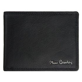   Pierre Cardin pánske kožené puzdro na karty, peňaženka, čierna 11 × 9 cm