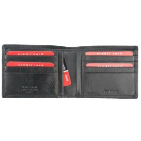    Pánska kožená peňaženka Pierre Cardin, tmavohnedá, 12 × 9,5 cm