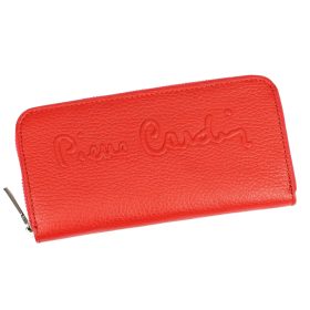    Pierre Cardin červená, dámska kožená peňaženka 19,5 × 9,5 cm