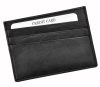  Čierny kožený držiak na karty Pierre Cardin 10,8 × 8 cm