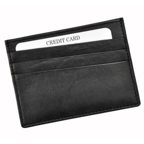    Čierny kožený držiak na karty Pierre Cardin 10,8 × 8 cm