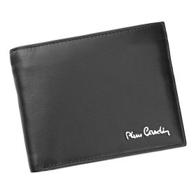    Pierre Cardin čierna, pánska kožená peňaženka, RFID 12 × 9,5 cm